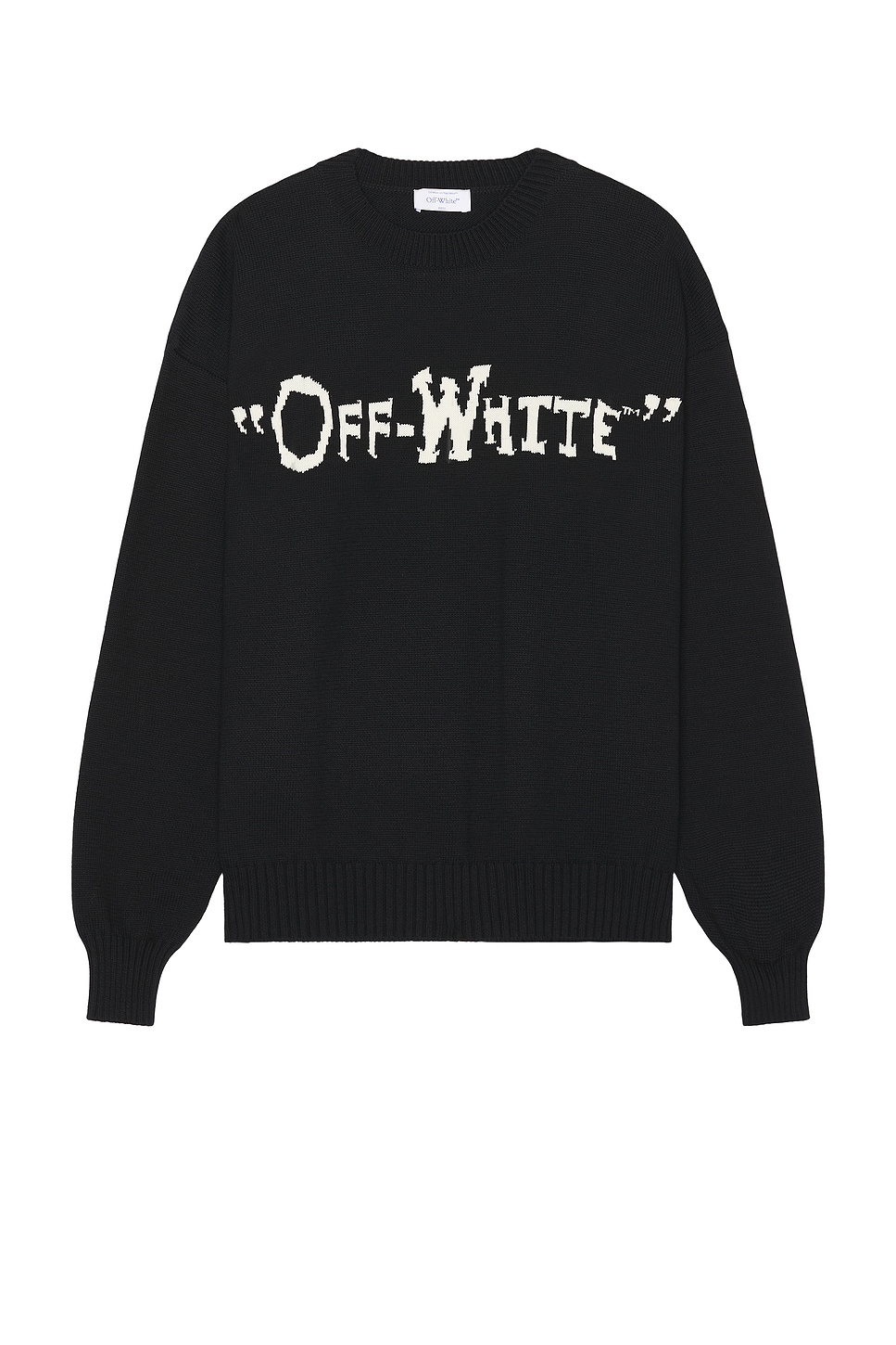 Image 1 of OFF-WHITE Off Quote Sweater in K Black & White Asparagus