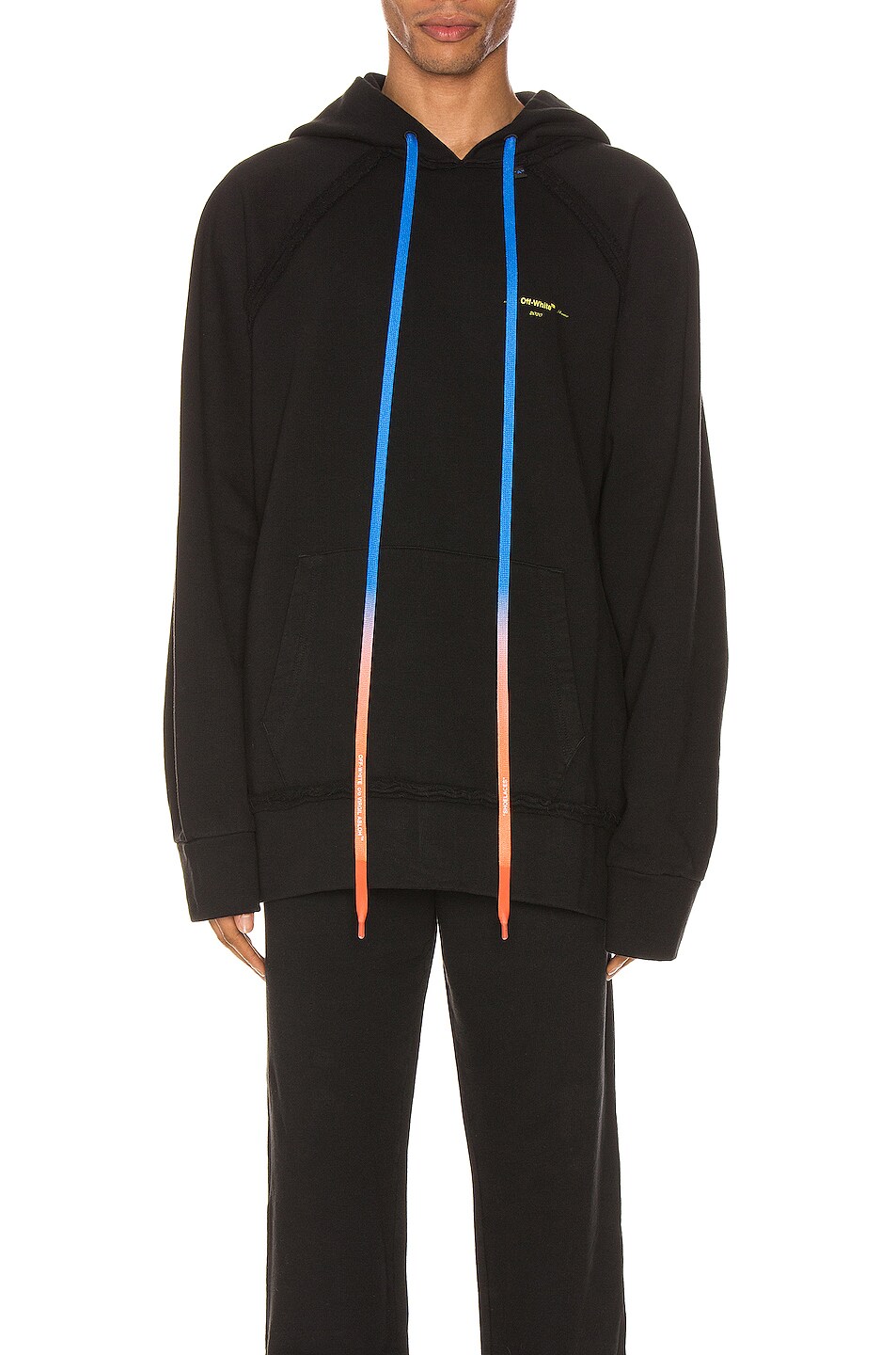 Image 1 of OFF-WHITE Acrylic Arrows Incomp Hoodie in Black & Yellow