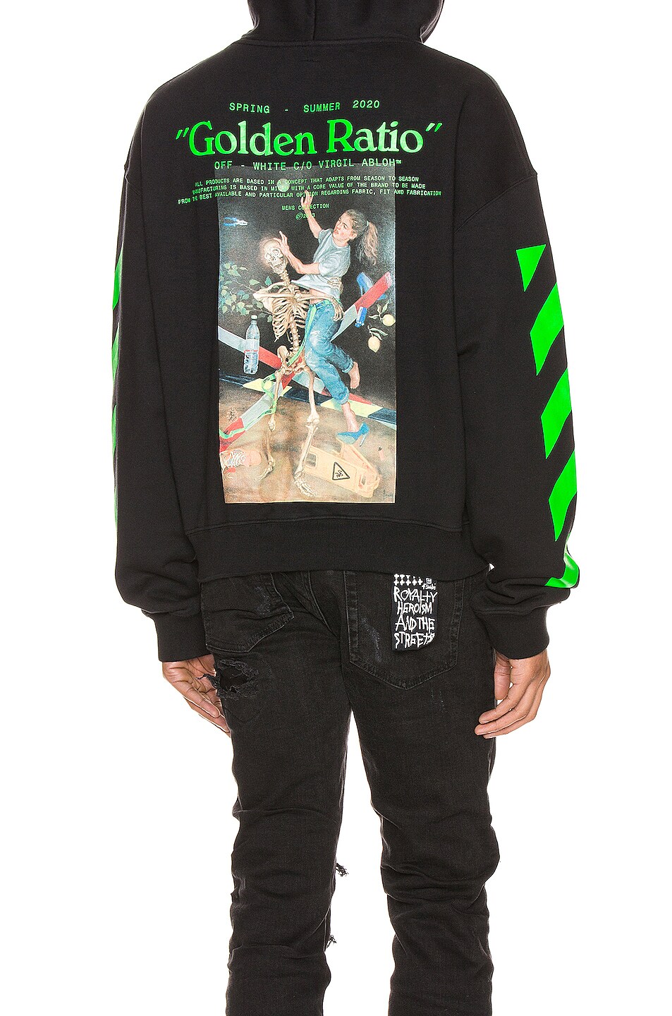 Image 1 of OFF-WHITE Pascal Painting Over Hoodie in Black & Multi