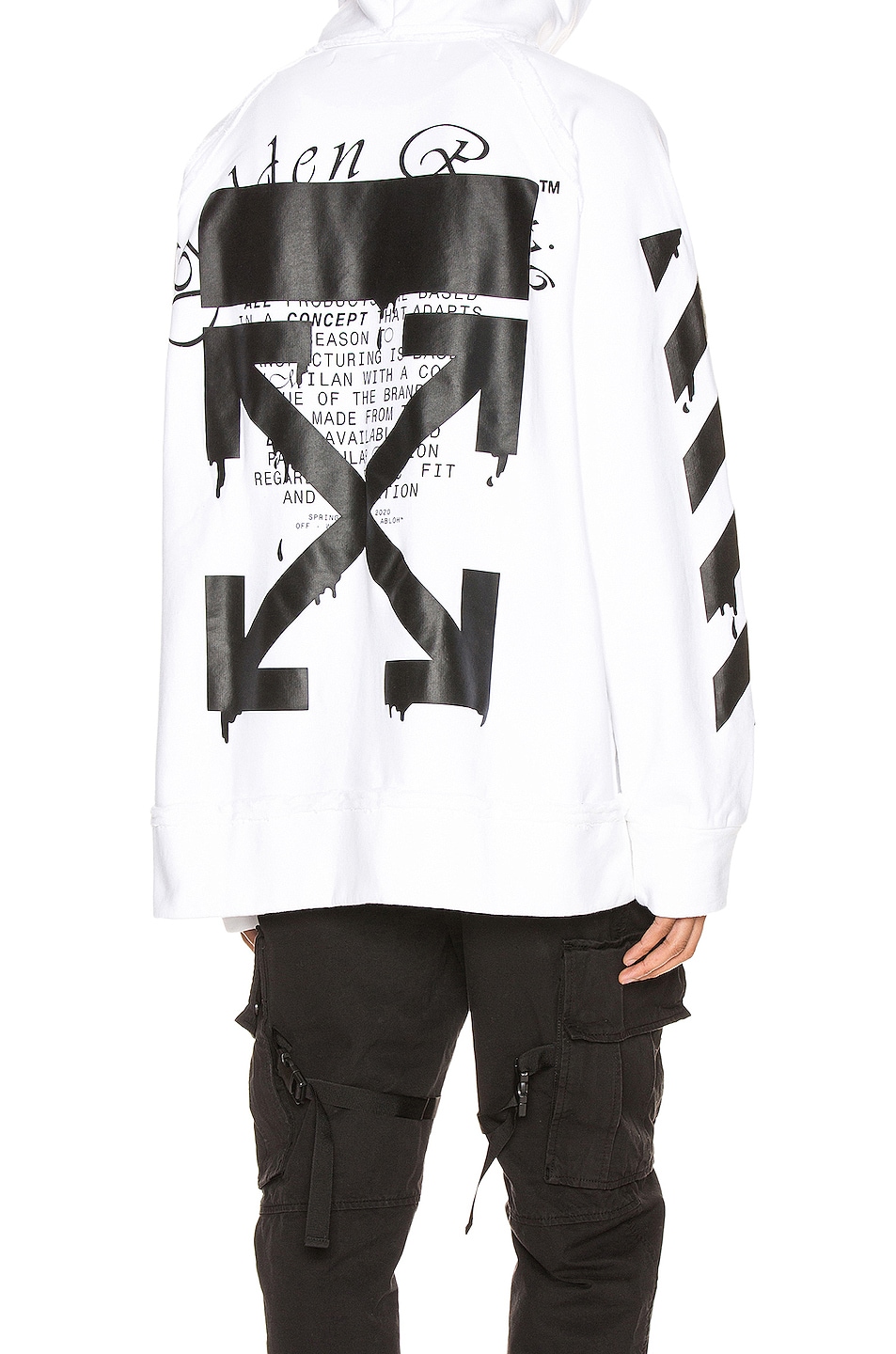 Image 1 of OFF-WHITE Dripping Arrows Incomp Hoodie in White & Black