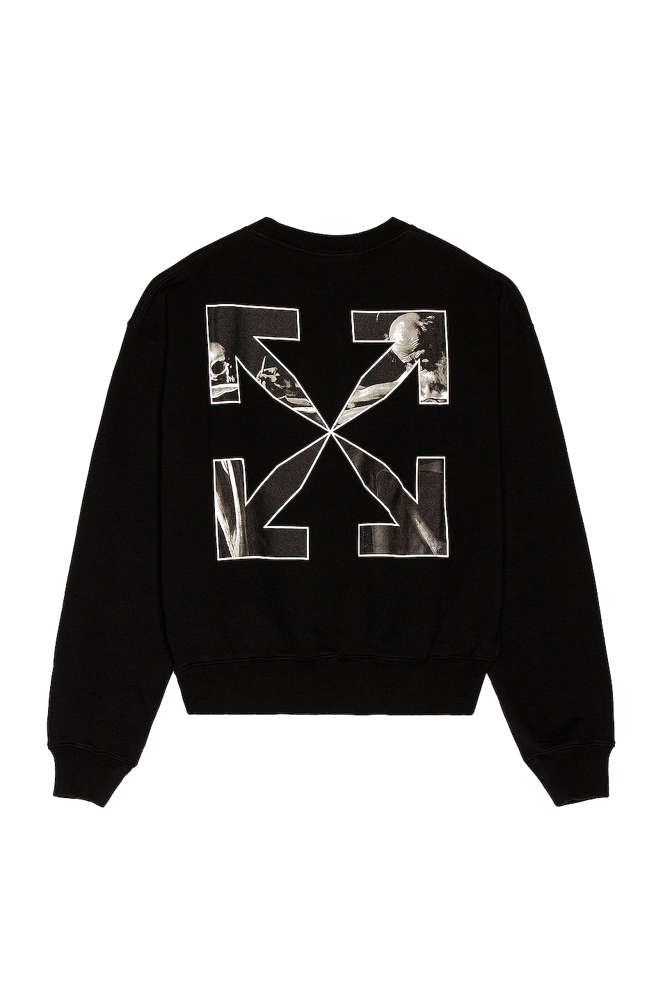 Image 1 of OFF-WHITE Caravag Arrow Over Crewneck in Black & White