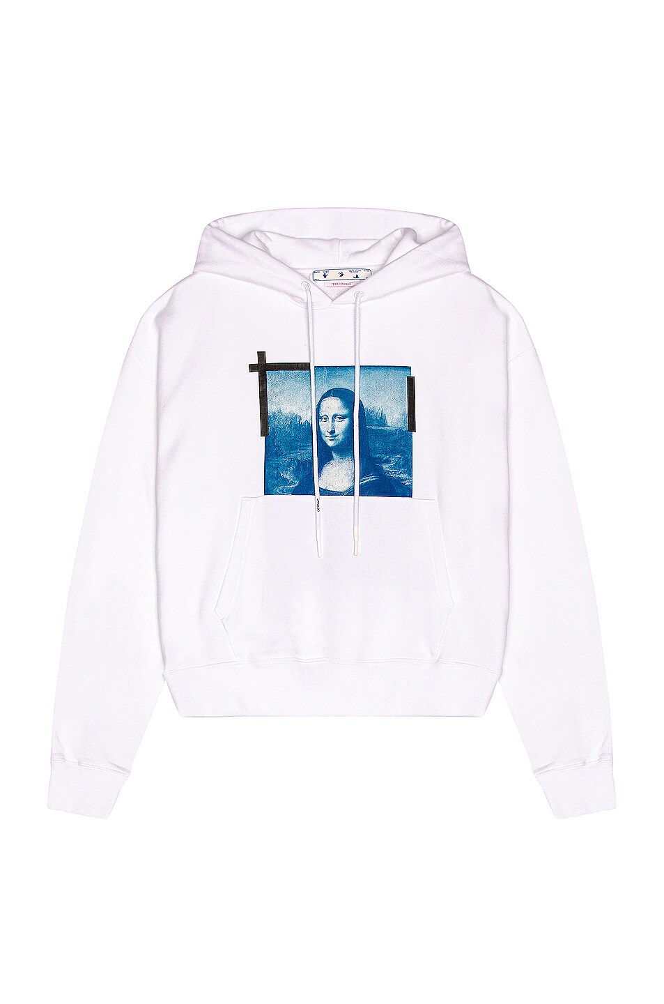 Image 1 of OFF-WHITE Mona Lisa Over Hoodie in White & Blue