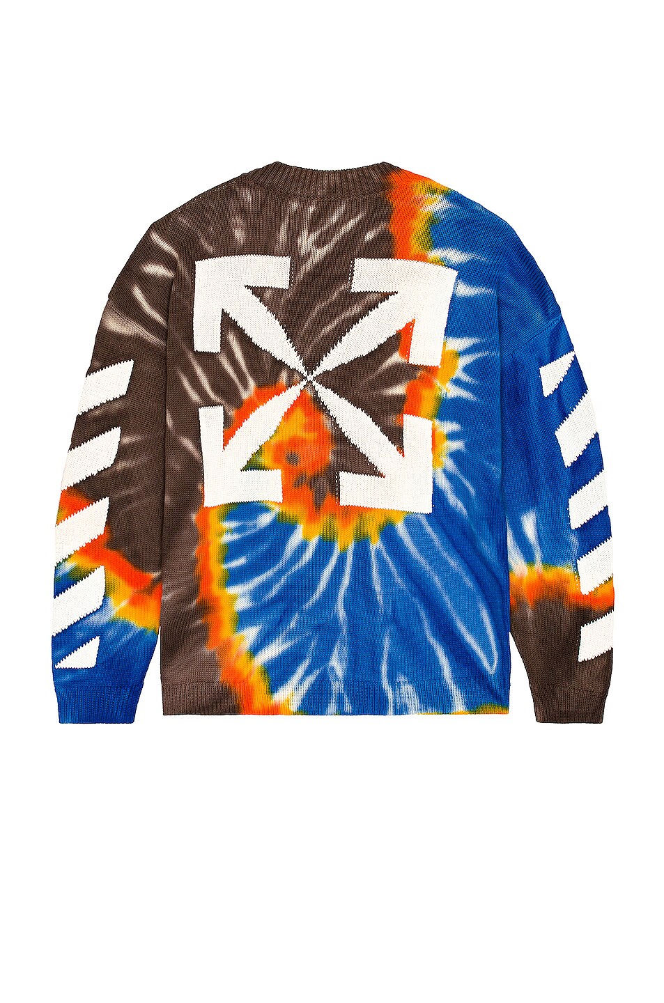 Image 1 of OFF-WHITE Diag Tie Dye Knit Sweater in Black & White