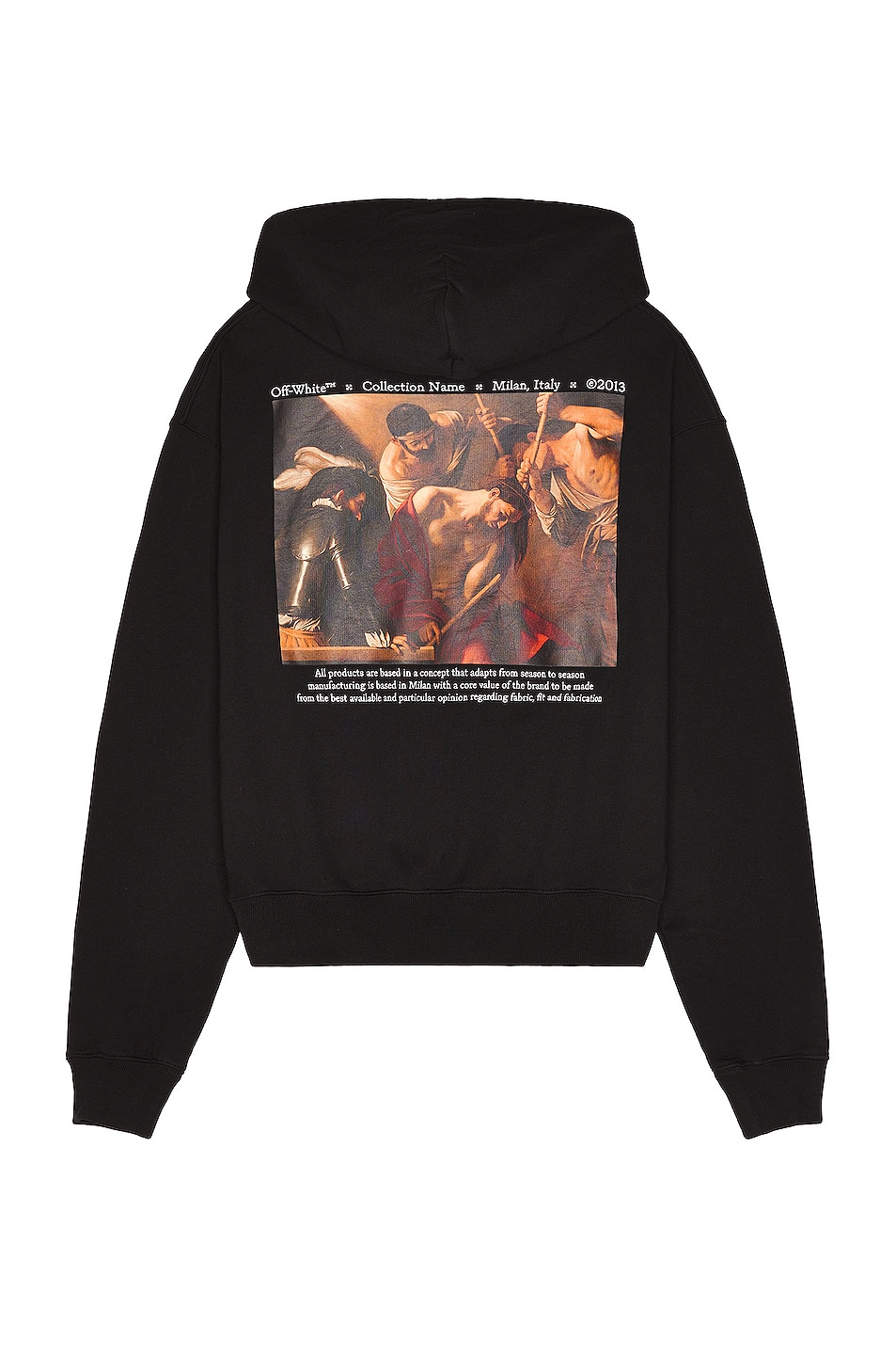 Image 1 of OFF-WHITE Caravaggio Crowning Over Hoodie in Black & White