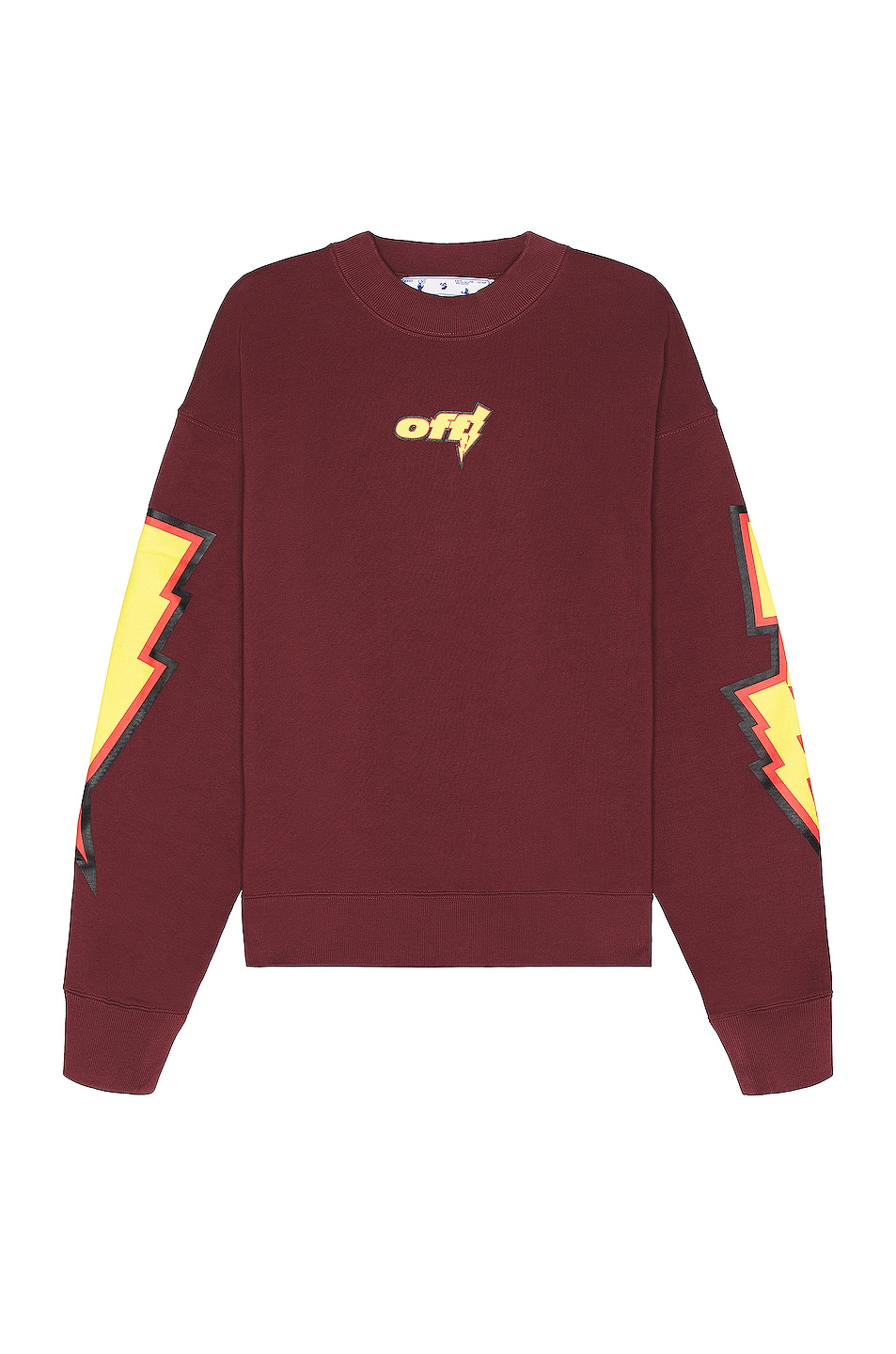 Image 1 of OFF-WHITE Thunder Stable Skate Crewneck in Barolo