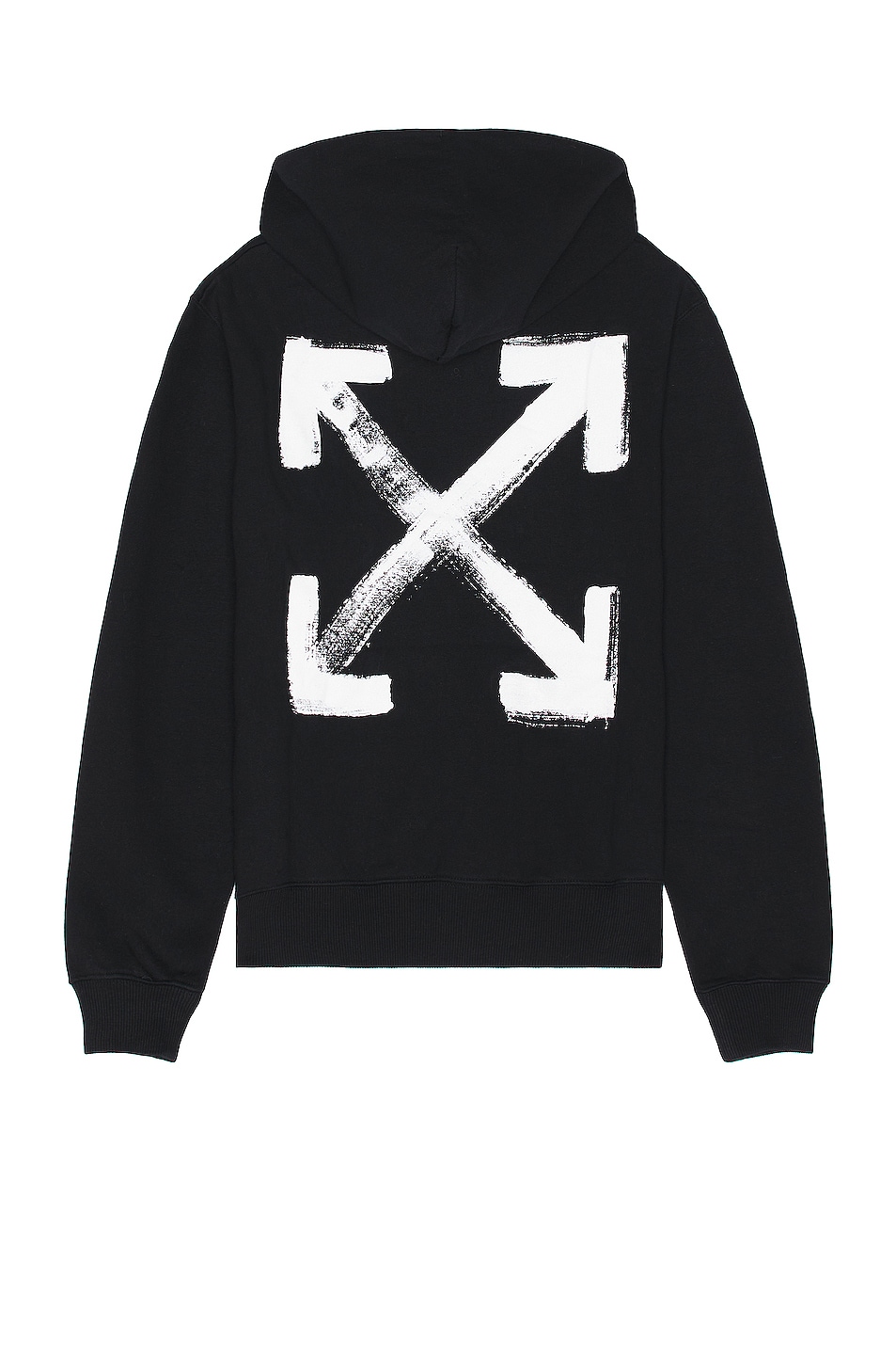 Image 1 of OFF-WHITE Paint Arrow Slim Hoodie in Black & White