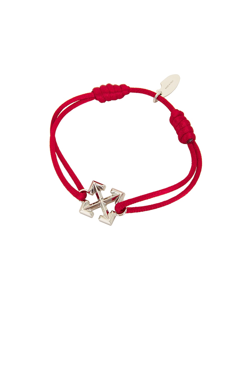 Image 1 of OFF-WHITE Arrow Cord Bracelet in Red
