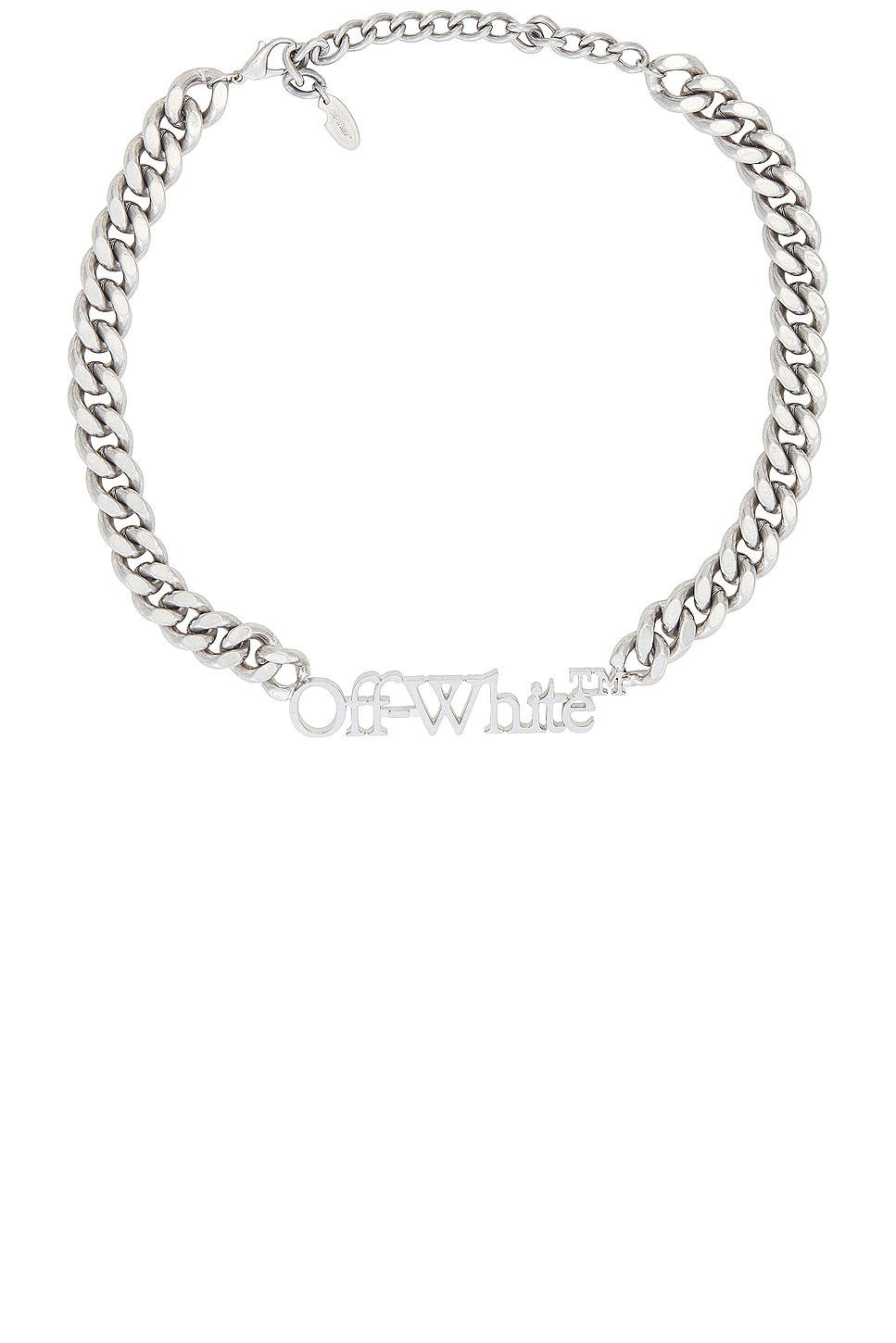 Image 1 of OFF-WHITE Logo Chain Necklace in Silver