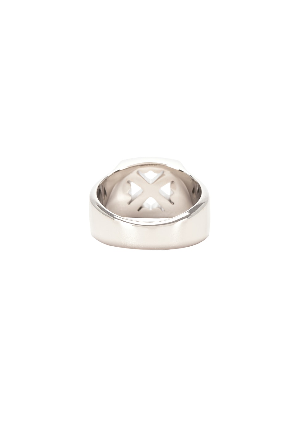 Image 1 of OFF-WHITE Enamel Arrow Ring in Silver