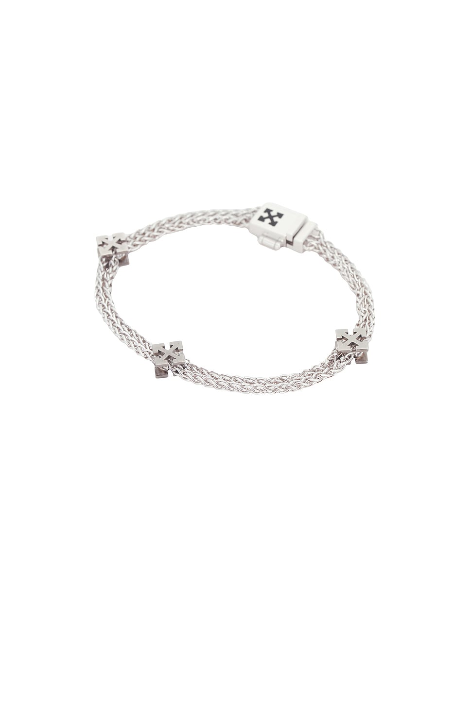 OFF-WHITE Arrow Bracelet in Metallic Silver