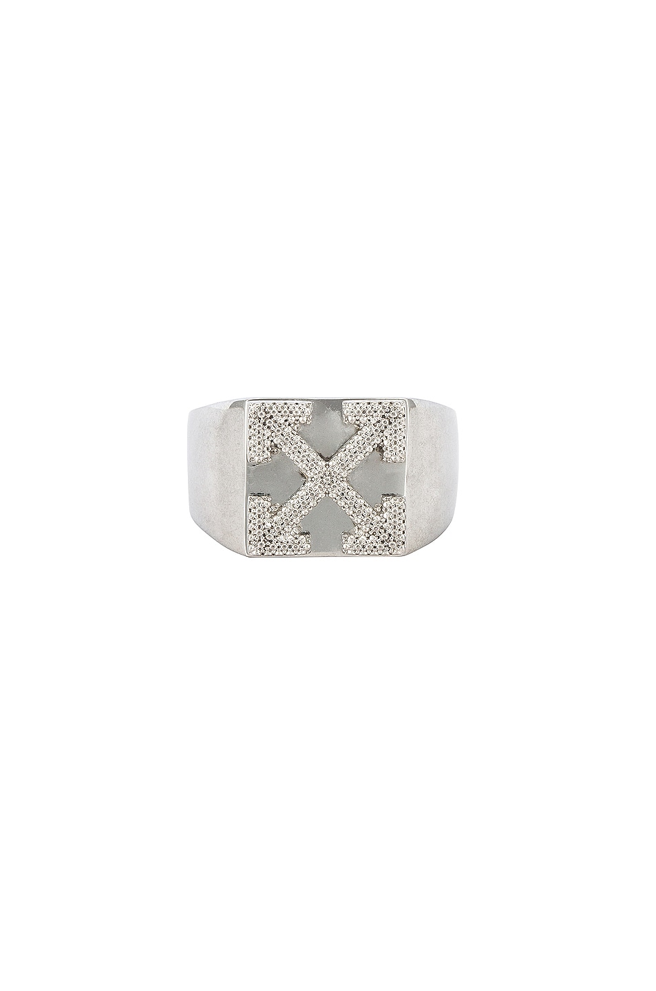 Image 1 of OFF-WHITE Industrial Texture Arrow Ring in Silver
