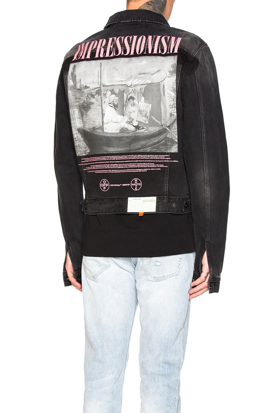 Image 1 of OFF-WHITE Exaggerated Denim Jacket in Black Multi