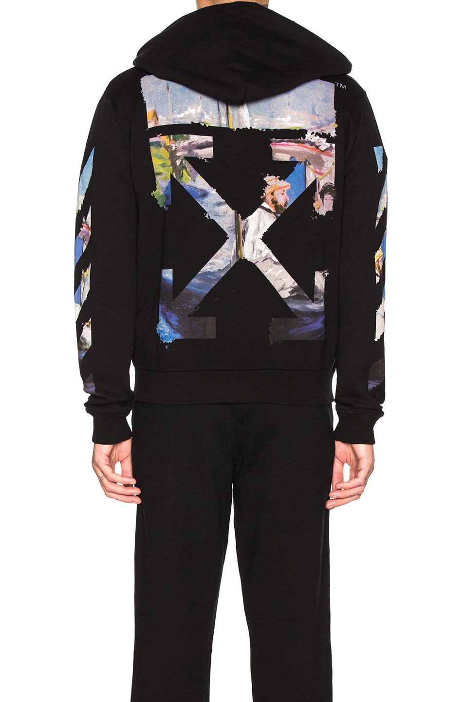 off white diagonal arrows hoodie