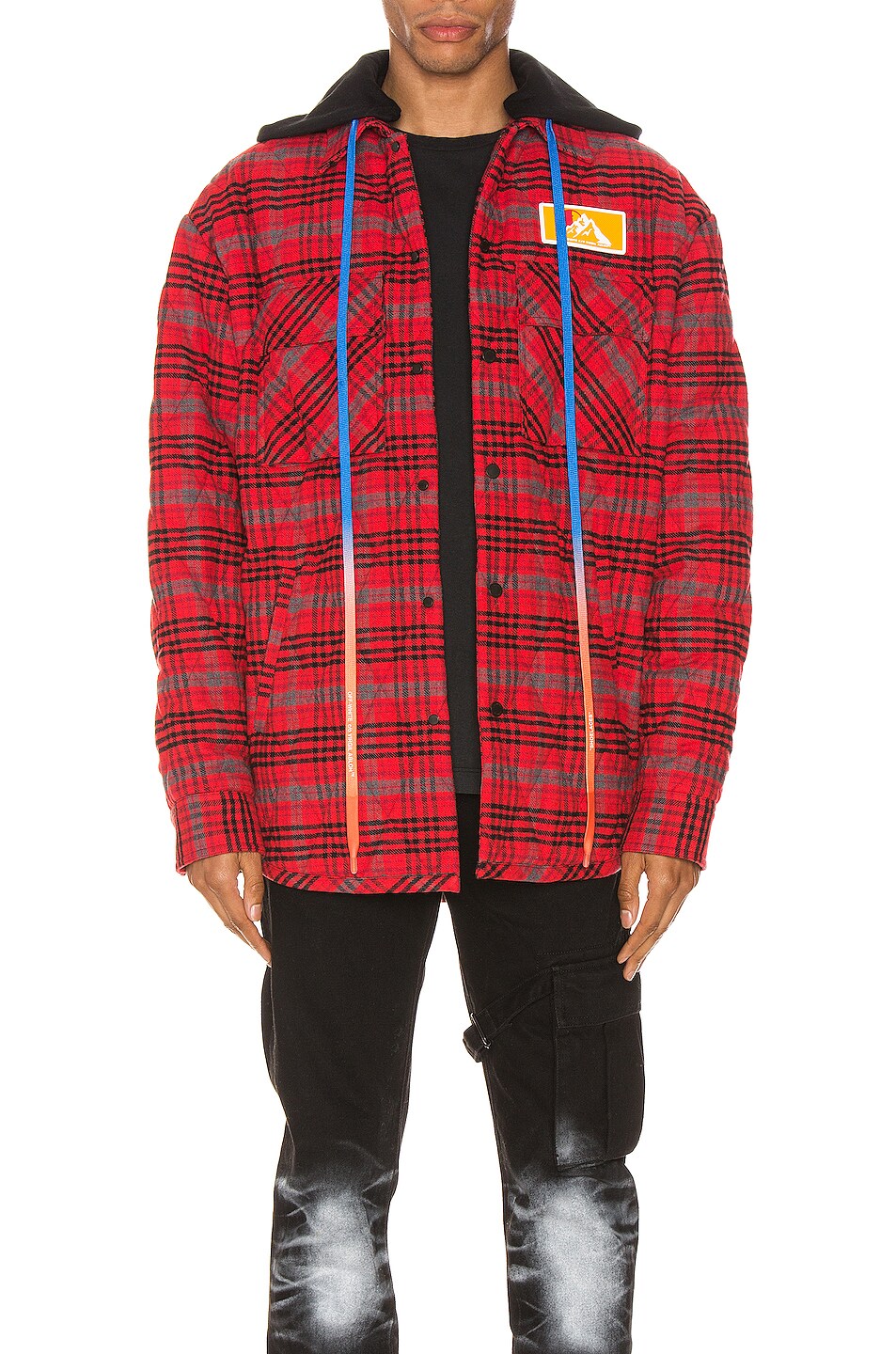 Image 1 of OFF-WHITE Flannel Jacket in Red