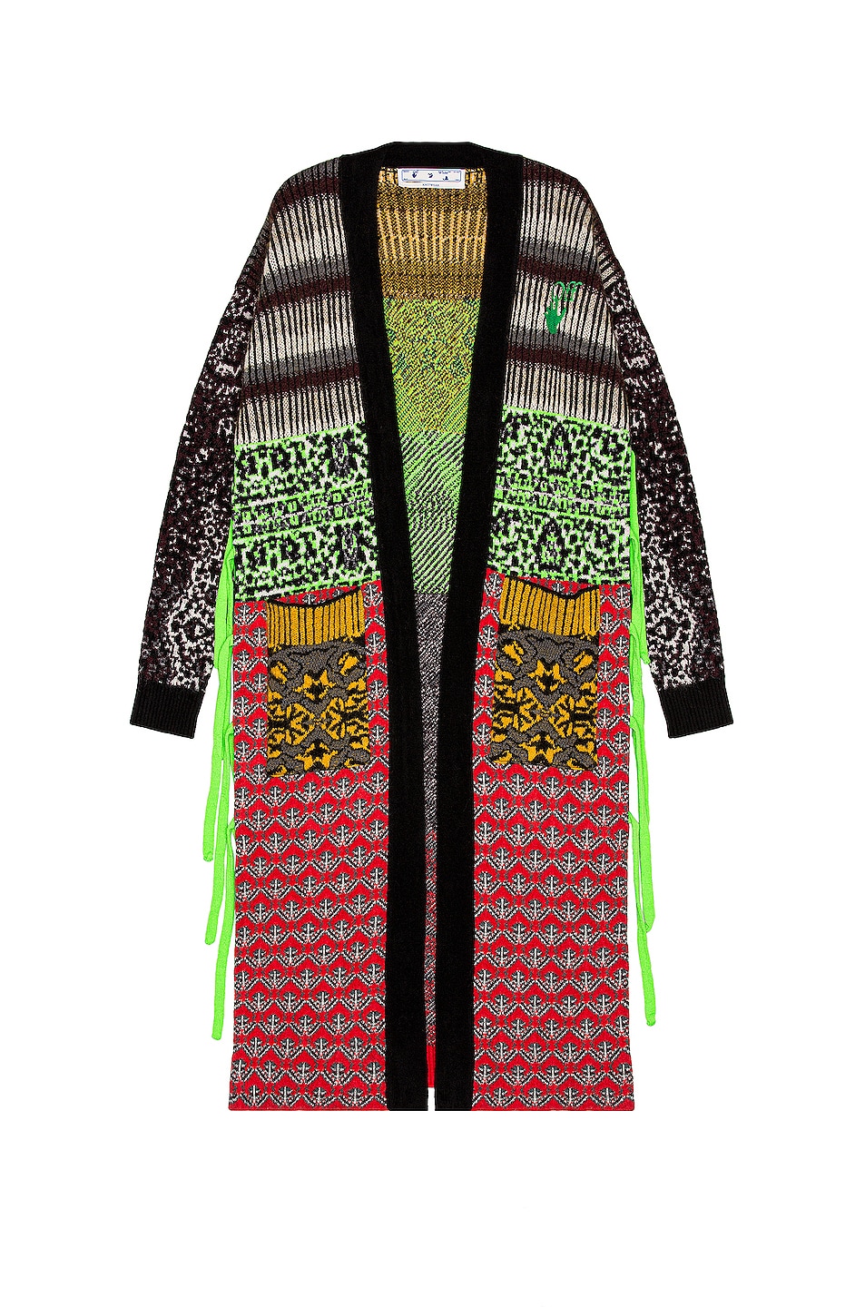 Image 1 of OFF-WHITE Persian Fantasy Kimono in Grey & Green