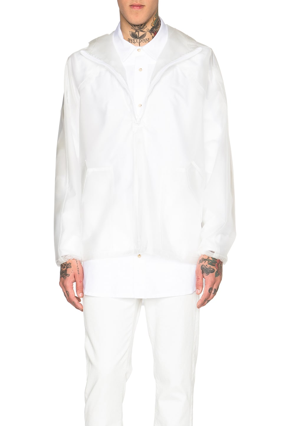 Image 1 of OFF-WHITE Short Raincoat in White