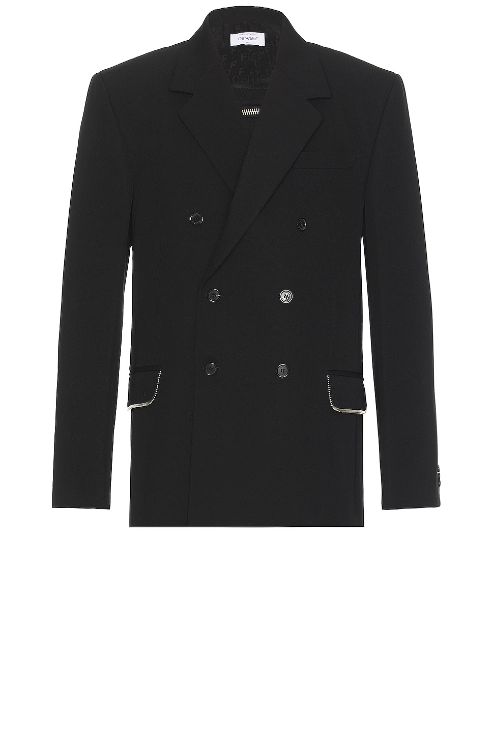 Image 1 of OFF-WHITE Zip Jacket in Black