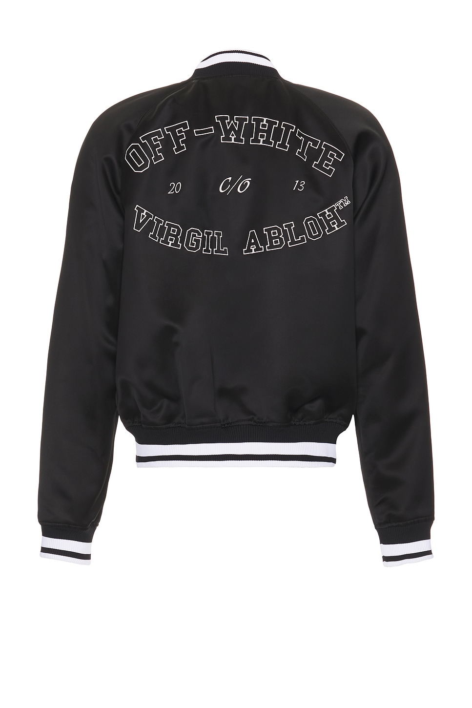 Image 1 of OFF-WHITE College Sateen Souvenir Jacket in Black