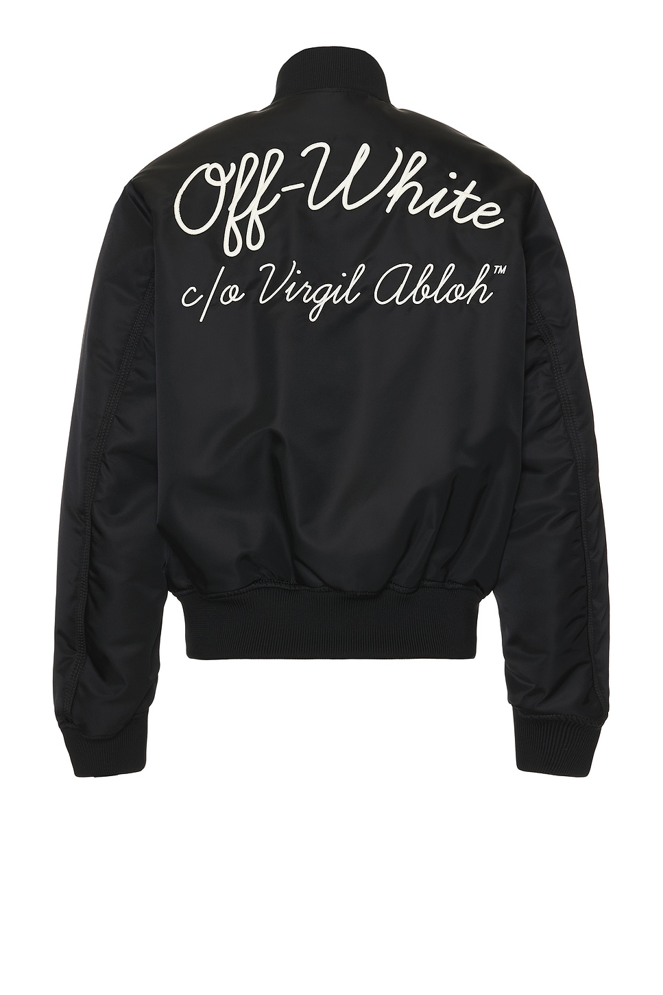 Image 1 of OFF-WHITE Script Bomber Jacket in Black & White