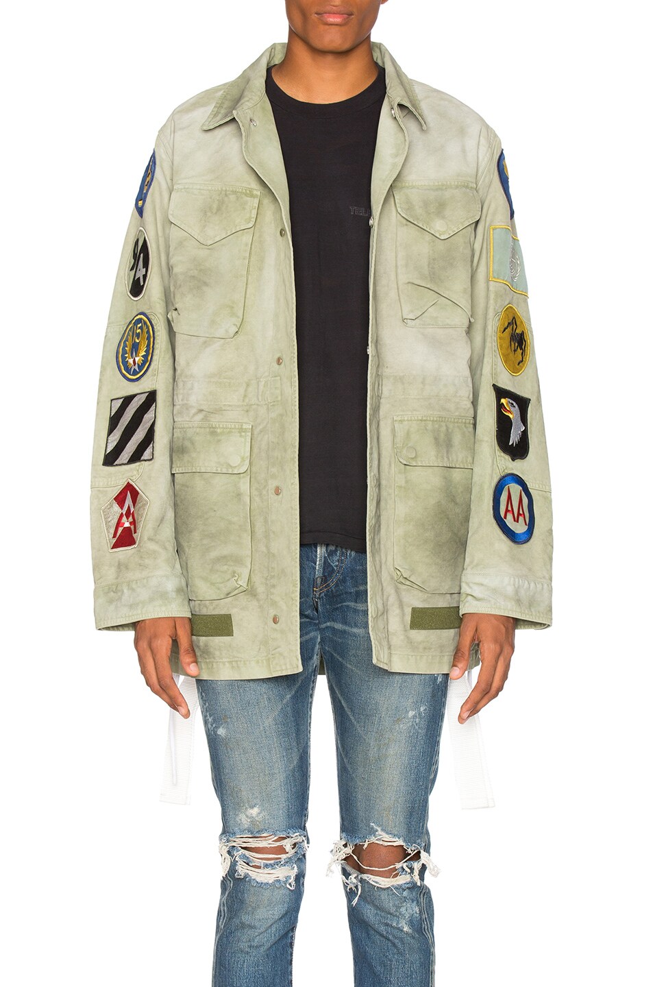 Image 1 of OFF-WHITE Patches Field Jacket in Military Green