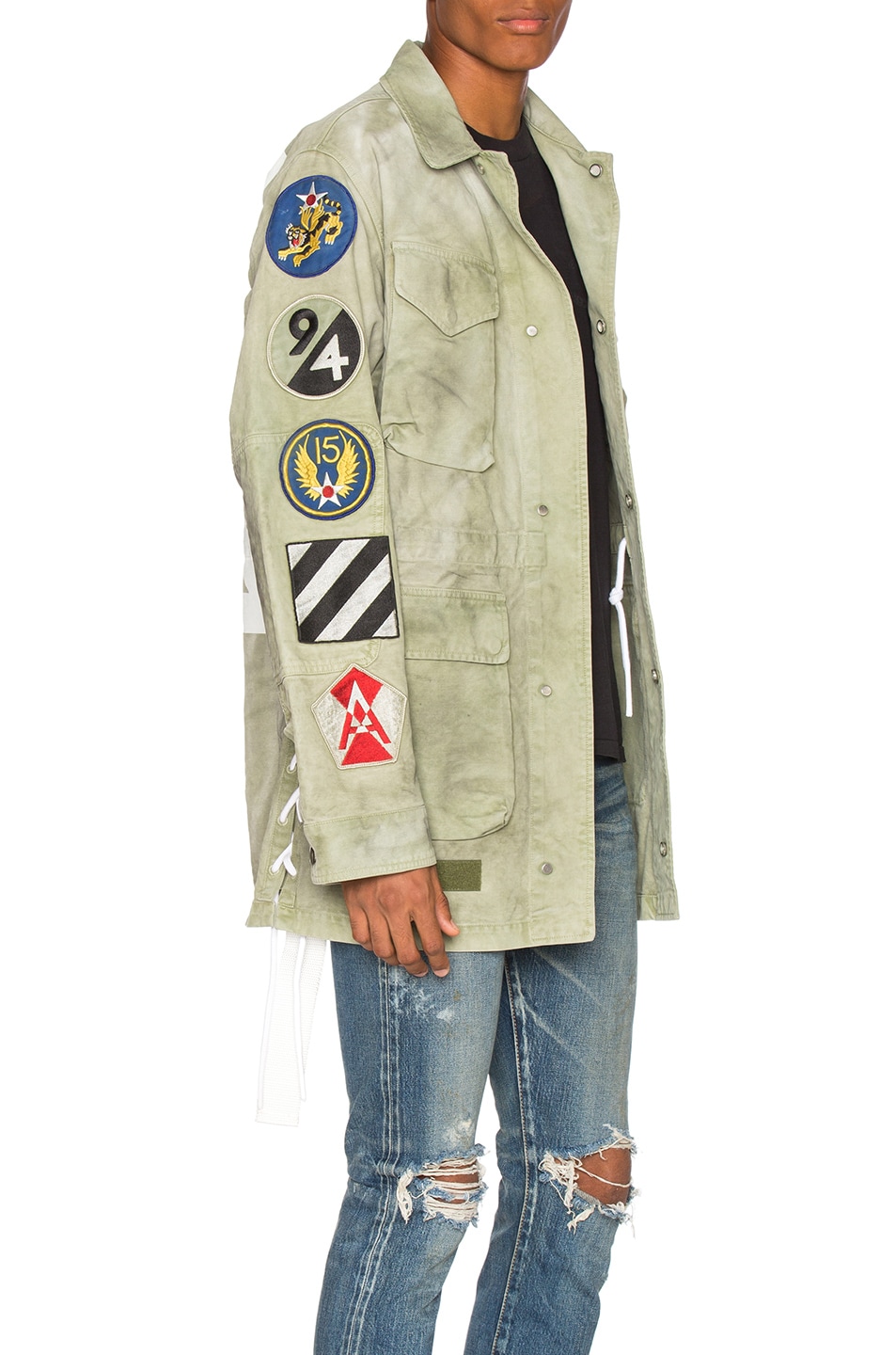 OFF-WHITE Patches Field Jacket in Military Green | FWRD