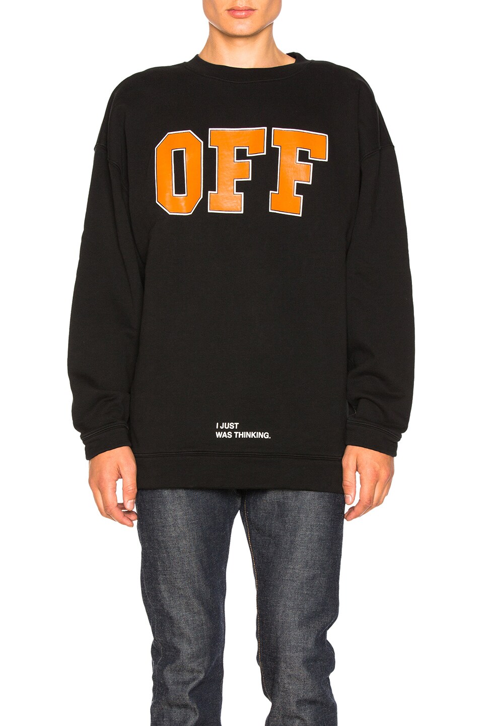 Image 1 of OFF-WHITE Off Sweatshirt in Black & Orange