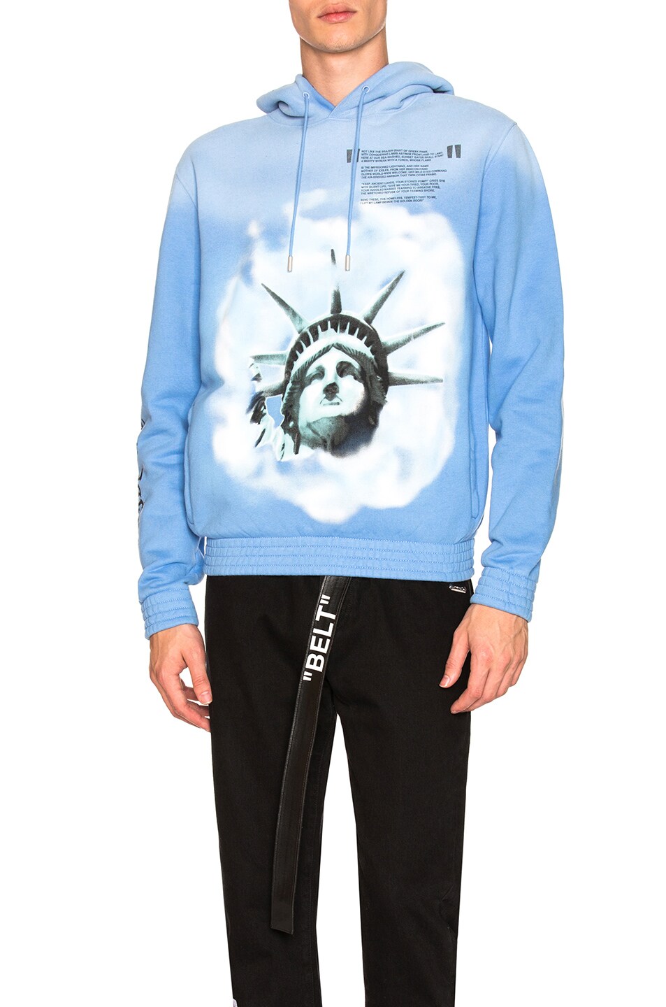 Image 1 of OFF-WHITE Liberty Hoodie in Light Blue