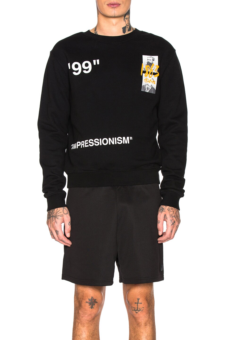 Image 1 of OFF-WHITE Summer Crewneck Sweatshirt in Black Multi