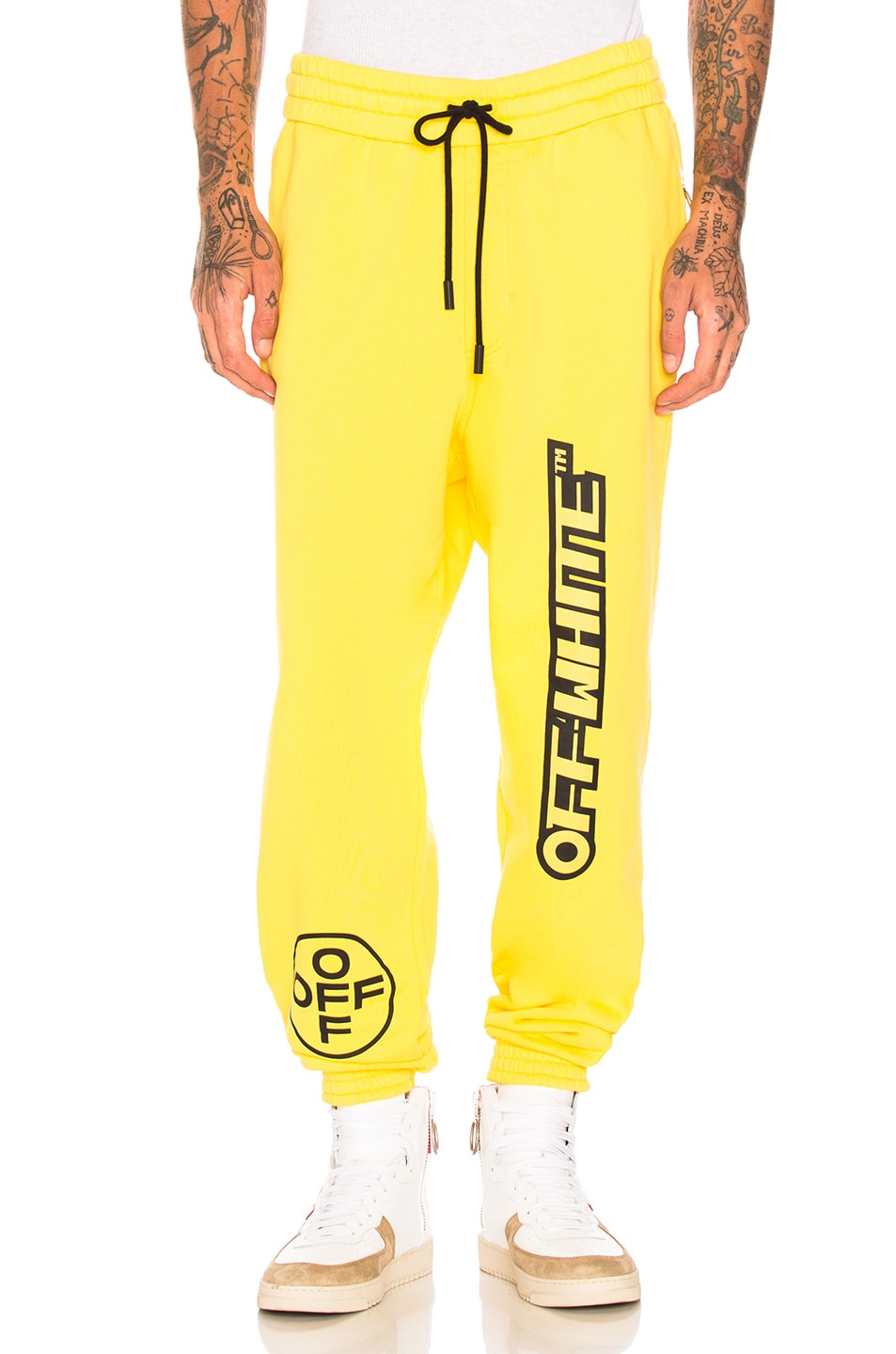 Image 1 of OFF-WHITE Off Sweatpants in Yellow