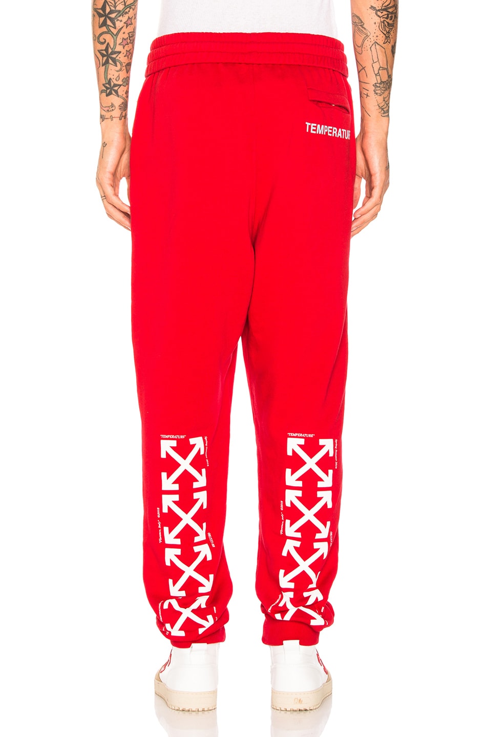 OFF-WHITE Monalisa Sweatpants in Red | FWRD