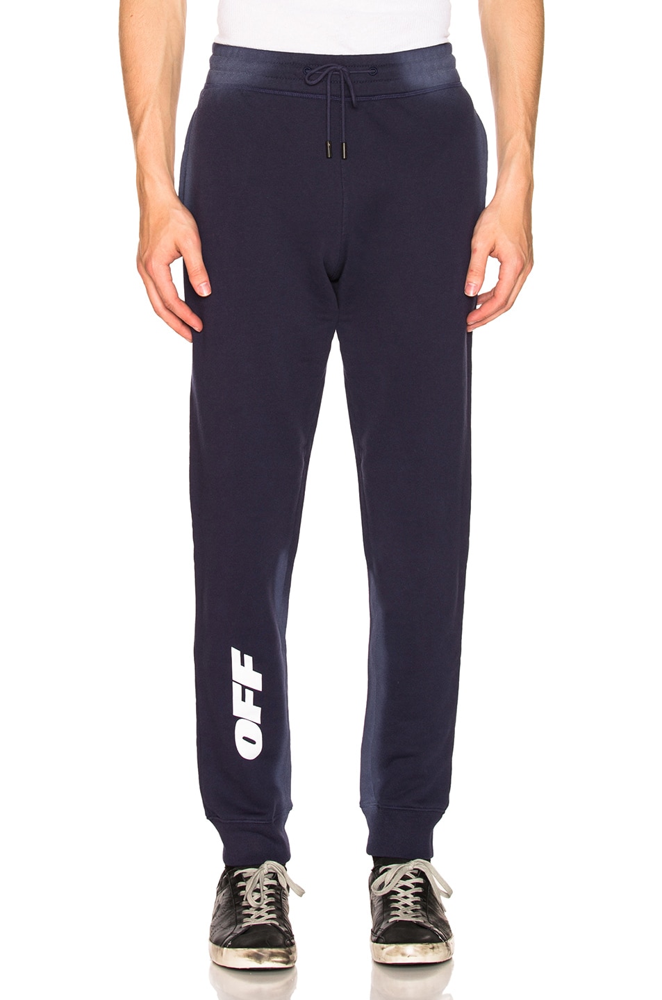 Image 1 of OFF-WHITE Wing Off Sweatpants in Blue & White