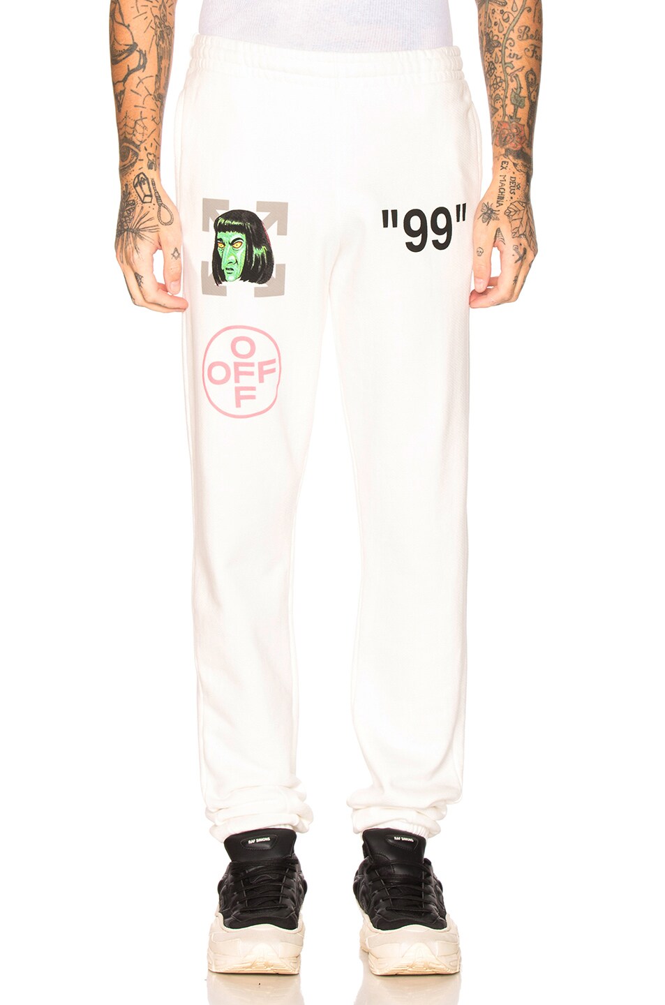 Image 1 of OFF-WHITE Green Man Sweatpants in Off White Multi