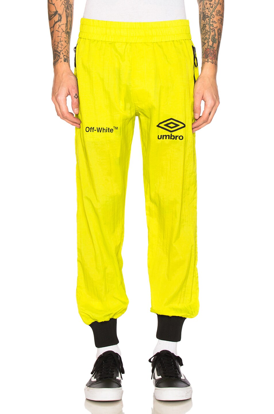 Image 1 of OFF-WHITE x Umbro Ripstop Pants in Brilliant Green & White