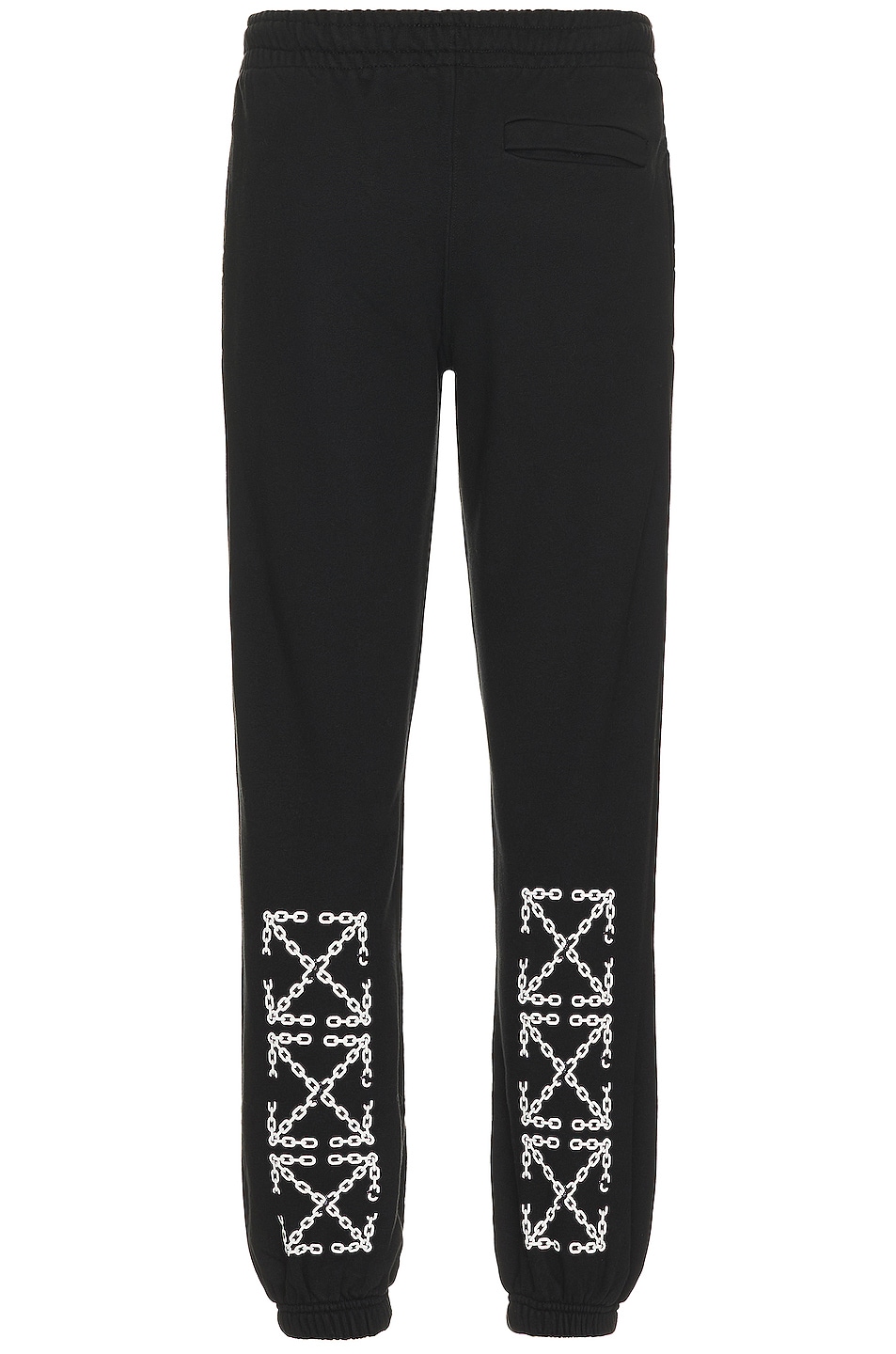 OFF-WHITE Chain Arrow Sweatpants in Black & White | FWRD