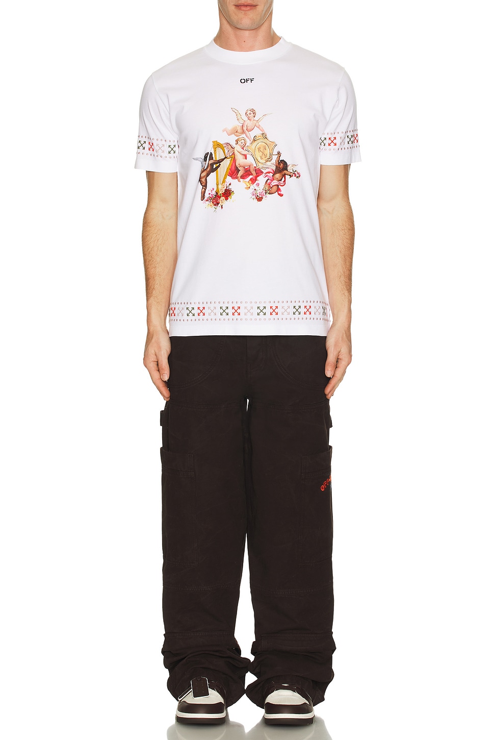 Image 1 of OFF-WHITE Overdyed Carpenter Pant in Chocolate & Red