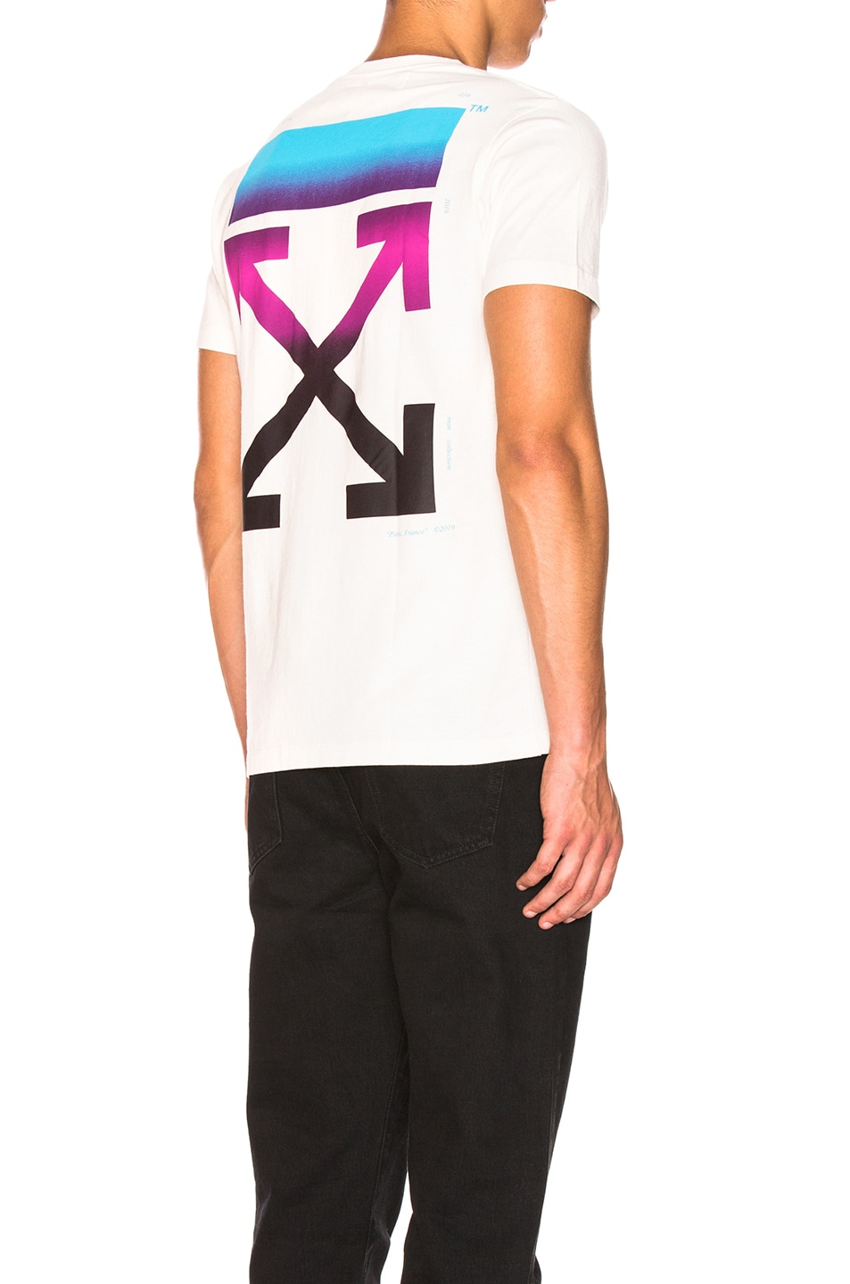 Image 1 of OFF-WHITE Gradient Over Tee in White & Multicolor