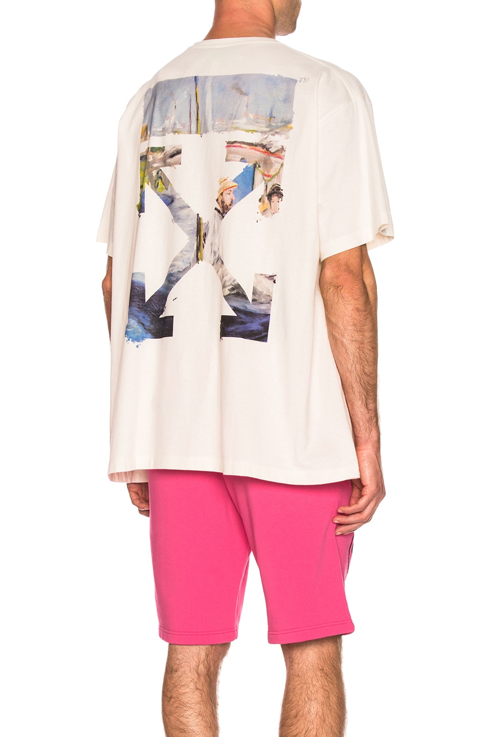 Image 1 of OFF-WHITE Colored Arrows Tee in Off White & Multi