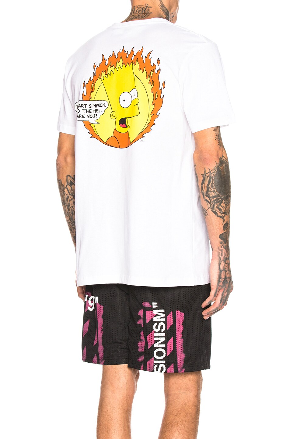 Image 1 of OFF-WHITE Flamed Bart Tee in White