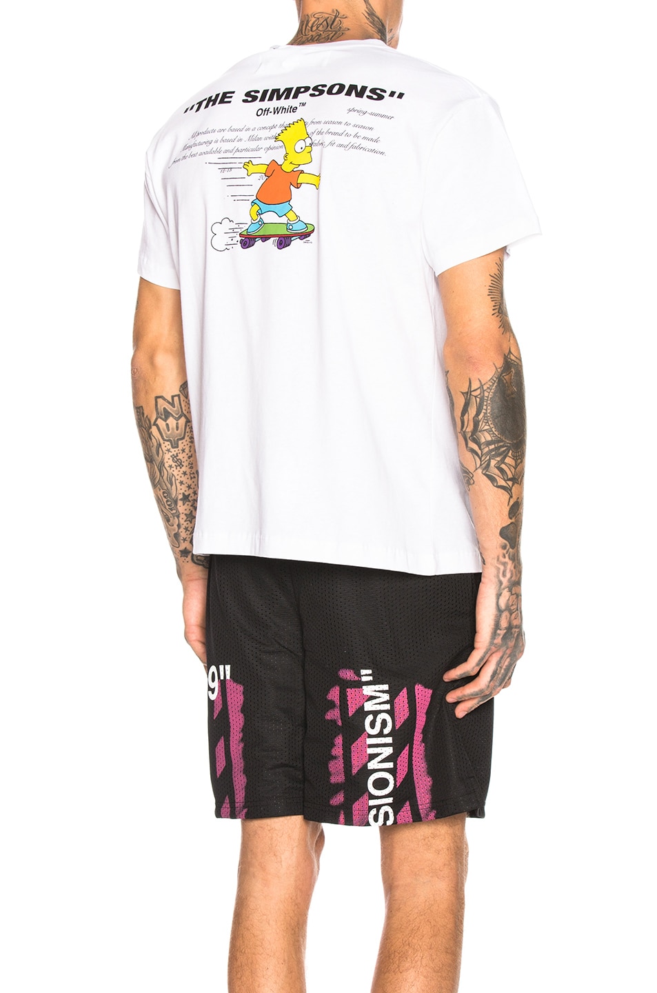 Image 1 of OFF-WHITE Homer & Bart Graphic Tee in White