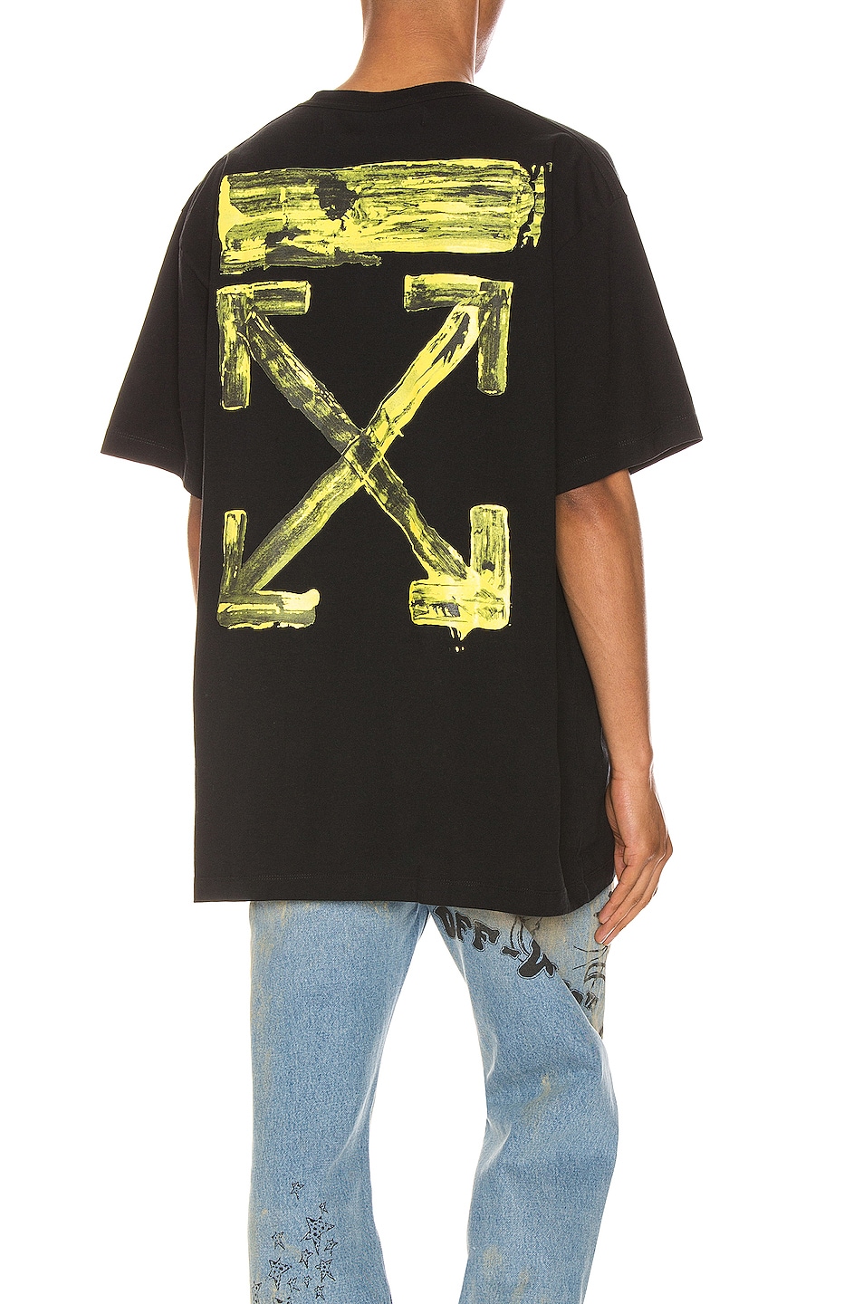 Image 1 of OFF-WHITE Acrylic Arrows Tee in Black & Yellow
