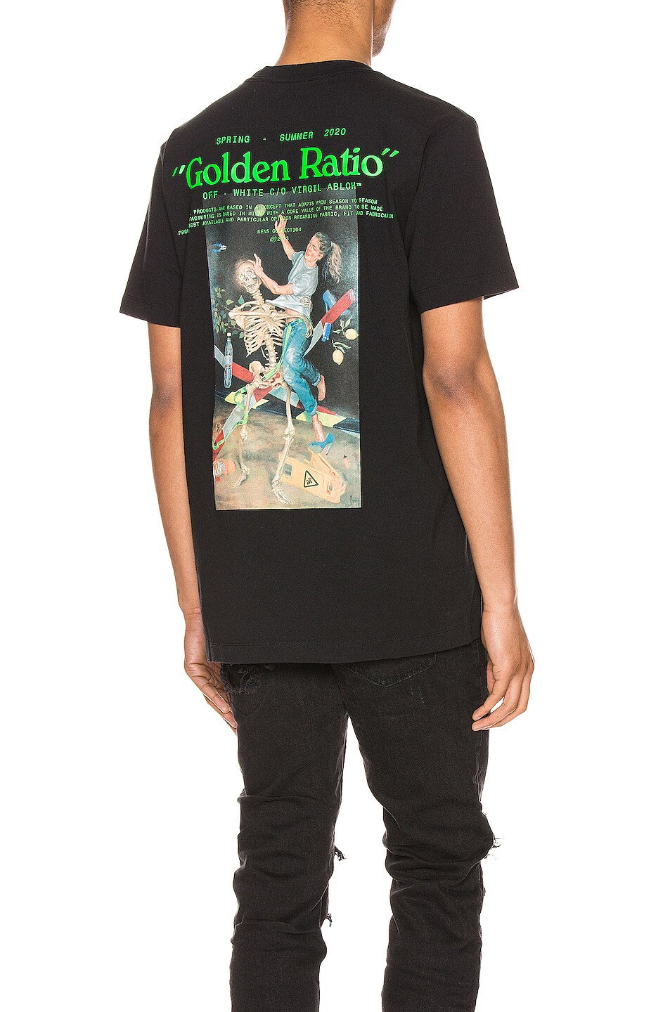 Image 1 of OFF-WHITE Pascal Painting Slim Tee in Black & Multi