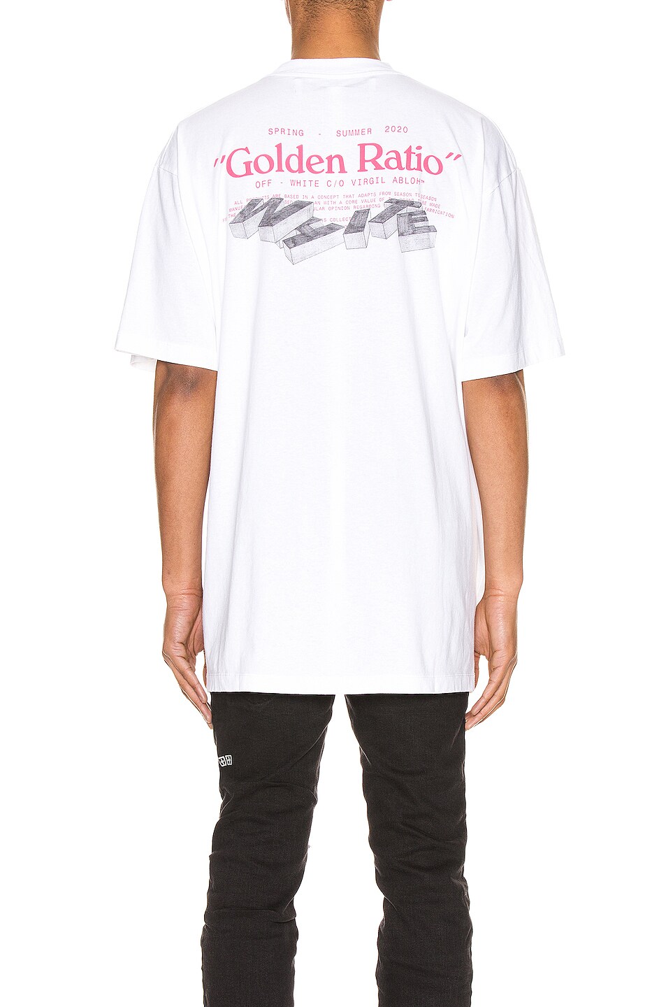 OFF-WHITE Golden Ratio Over Tee in White Multi | FWRD