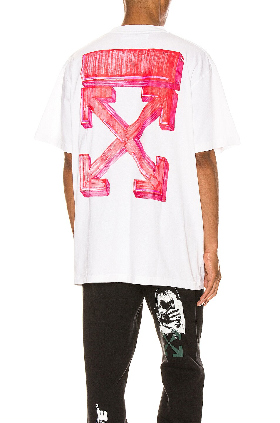 Image 1 of OFF-WHITE Marker Over Tee in White & Red