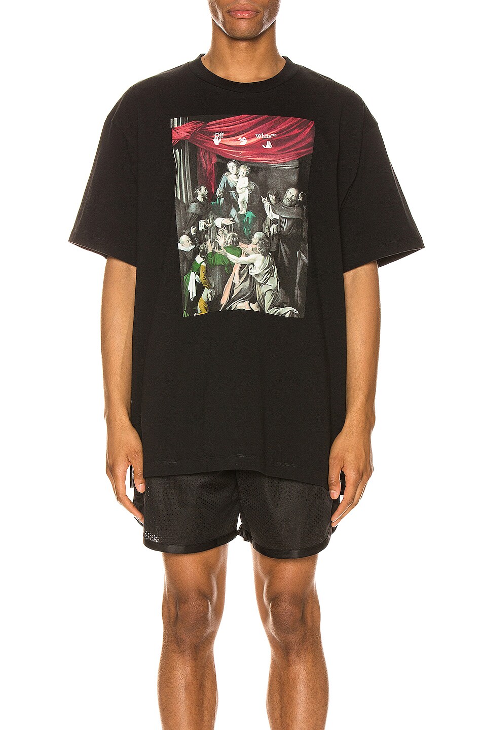 Image 1 of OFF-WHITE Caravag Painting Over Tee in Black