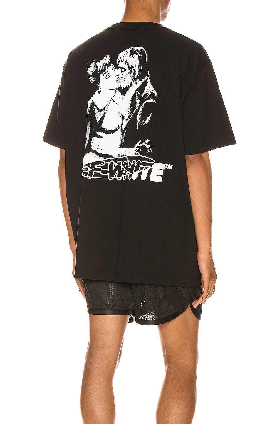Image 1 of OFF-WHITE Kiss 21 Over Tee in Black & White