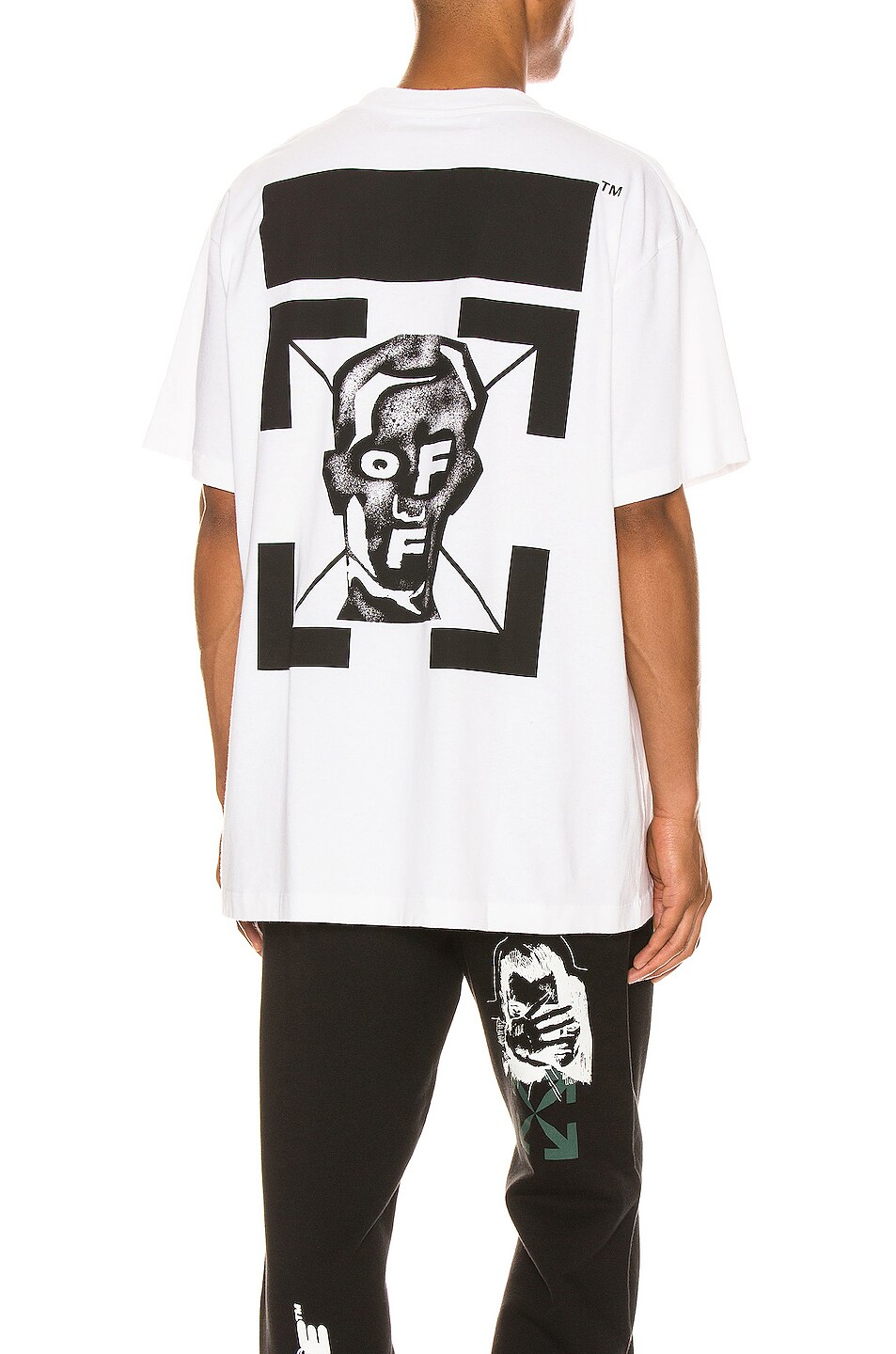 Image 1 of OFF-WHITE Masked Face Over Tee in White & Black