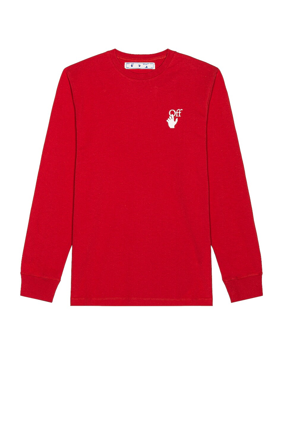 Image 1 of OFF-WHITE Pascal Arrow Long Sleeve Tee in Red & White