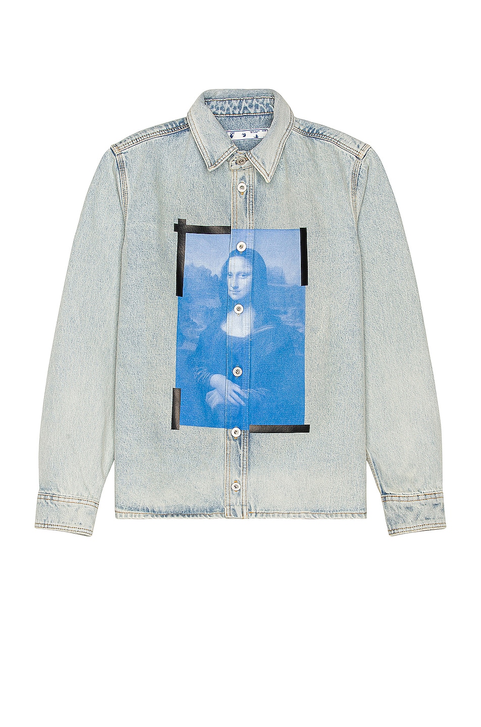 Image 1 of OFF-WHITE Mona Lisa Denim Shirt in Blue
