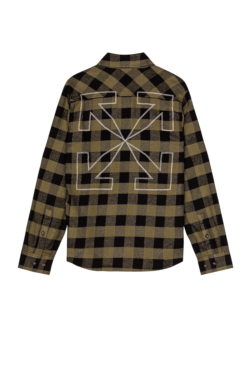 Image 1 of OFF-WHITE Arrow Flannel Shirt in Black & White