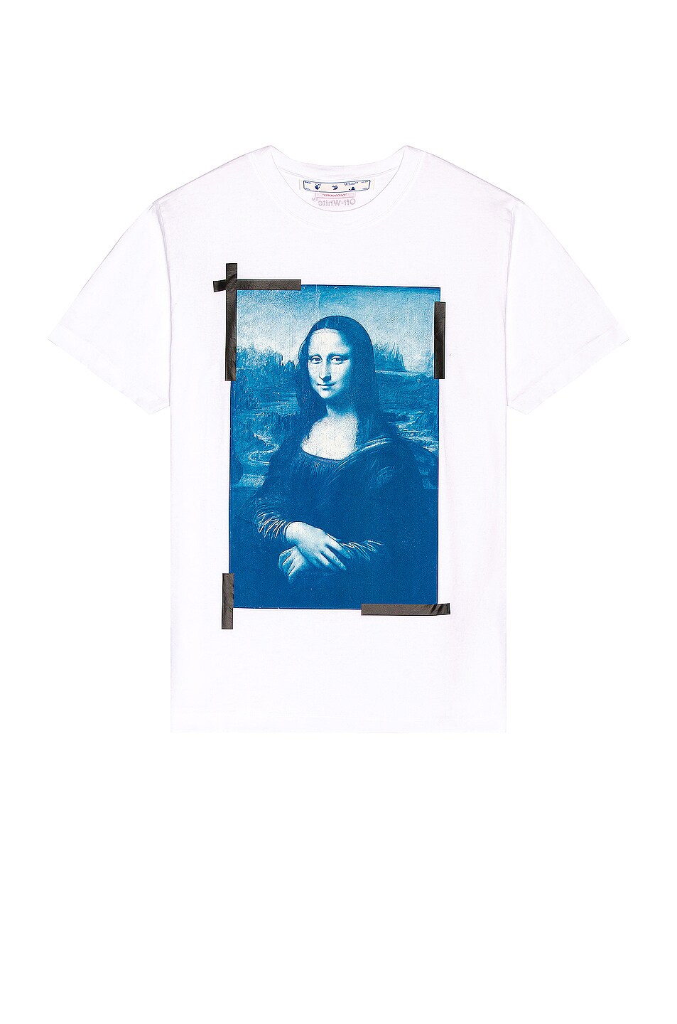 Image 1 of OFF-WHITE Mona Lisa Slim Tee in White & Blue